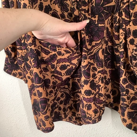 MELISSA MCCARTHY Floral Tunic Blouse 2X Asymmetric Hem Work Office Spring Boho - Picture 6 of 15